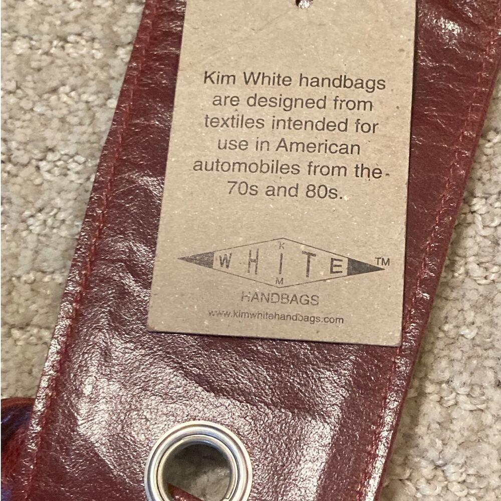 VINTAGE Auto Car Upholstery Crossbody Bag ~ Kim White ~ Chevy Blazer 1975 ATX - Picture 6 of 10